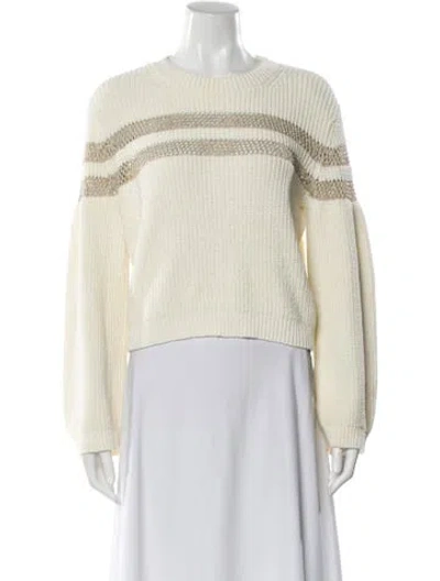 Pre-owned Veronica Beard Striped Crew Neck Sweater