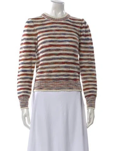 Pre-owned Veronica Beard Striped Crew Neck Sweater