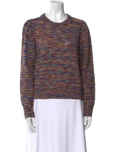 Pre-owned Veronica Beard Striped Crew Neck Sweater In Blue