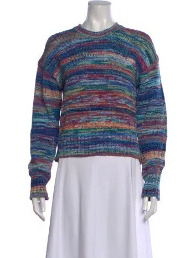 Pre-owned Veronica Beard Striped Crew Neck Sweater In Blue