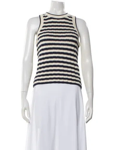 Pre-owned Veronica Beard Striped Crew Neck Sweater In Multi