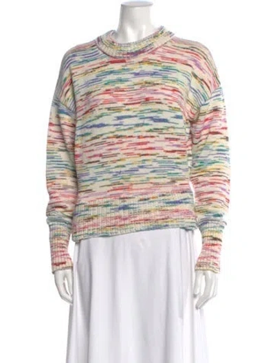 Pre-owned Veronica Beard Striped Crew Neck Sweater In Multi