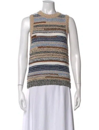 Pre-owned Veronica Beard Striped Crew Neck Sweater In Multi