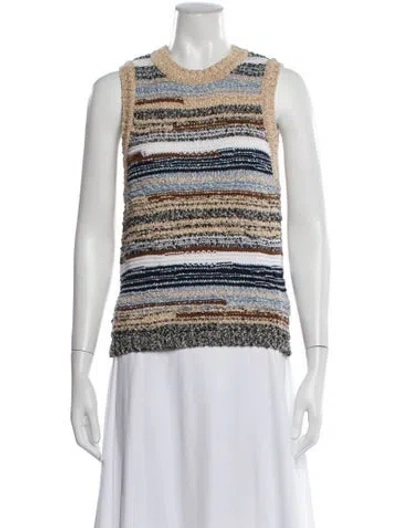Pre-owned Veronica Beard Striped Crew Neck Sweater In Multi