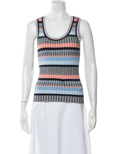 Pre-owned Veronica Beard Striped Crew Neck Sweater In Multi