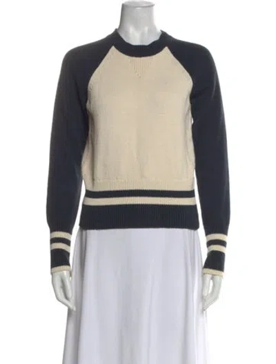 Pre-owned Veronica Beard Striped Crew Neck Sweater In Multi