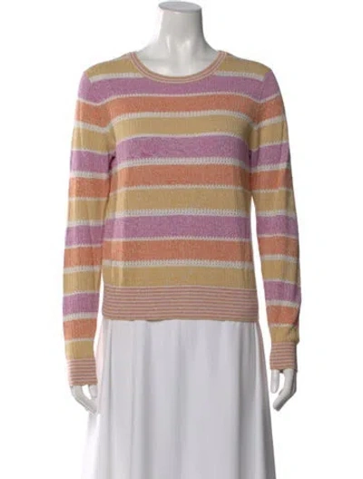 Pre-owned Veronica Beard Striped Crew Neck Sweater In Multi