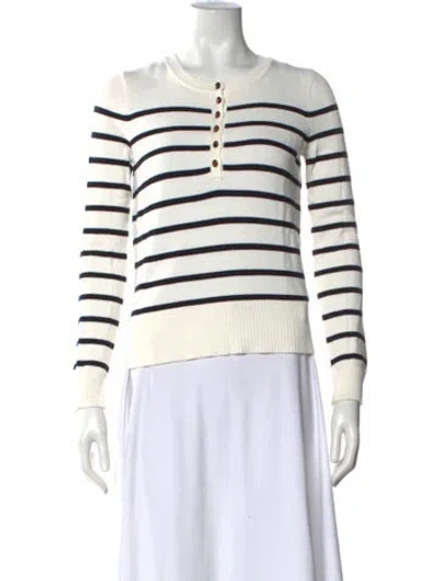Pre-owned Veronica Beard Striped Crew Neck Sweater In Multi