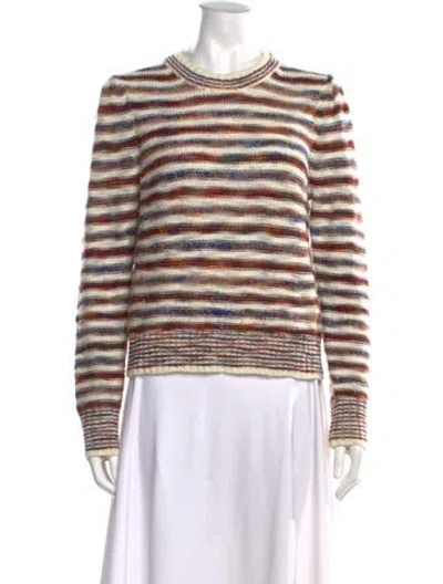 Pre-owned Veronica Beard Striped Crew Neck Sweater In Multi
