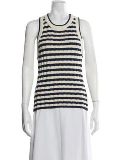 Pre-owned Veronica Beard Striped Crew Neck Sweater In Multi