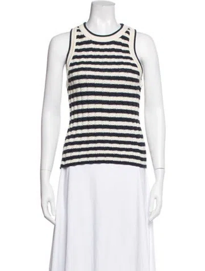 Pre-owned Veronica Beard Striped Crew Neck Sweater In Multi