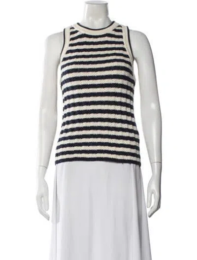 Pre-owned Veronica Beard Striped Crew Neck Sweater In Multi
