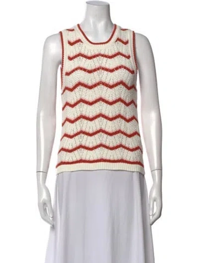 Pre-owned Veronica Beard Striped Crew Neck Sweater In Multicolor