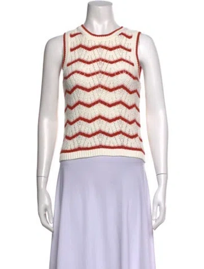 Pre-owned Veronica Beard Striped Crew Neck Sweater In Multicolor