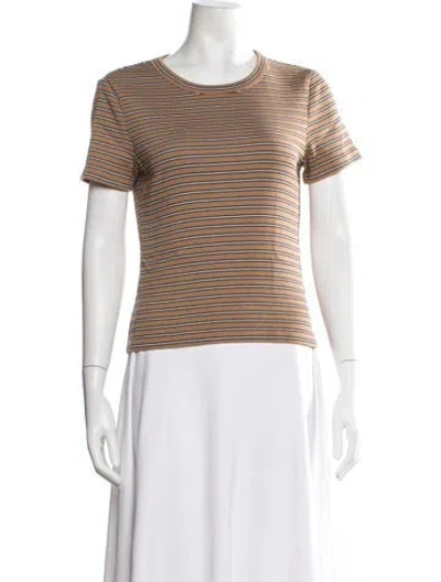 Pre-owned Veronica Beard Striped Crew Neck Sweater In Neutral