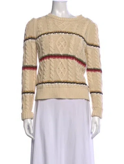 Pre-owned Veronica Beard Striped Crew Neck Sweater In Neutrals