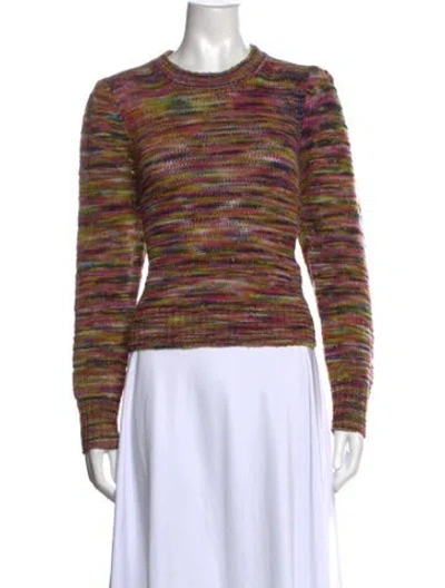 Pre-owned Veronica Beard Striped Crew Neck Sweater In Pink