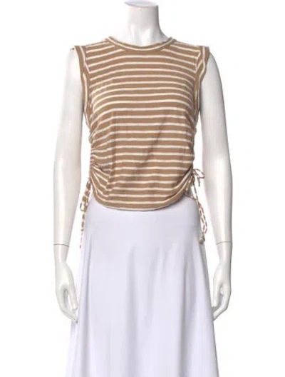 Pre-owned Veronica Beard Striped Crew Neck Top In Multi
