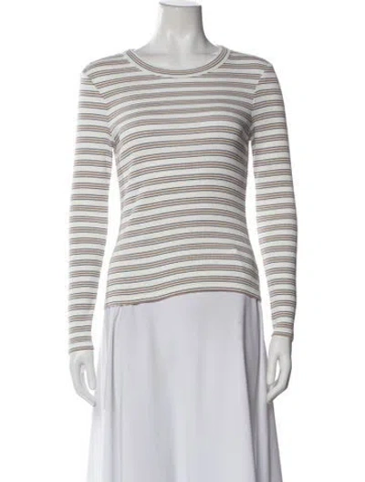 Pre-owned Veronica Beard Striped Crew Neck Top In Multi