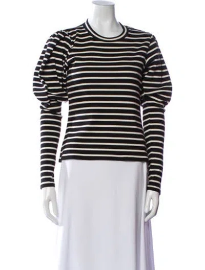 Pre-owned Veronica Beard Striped Crew Neck Top In Multi