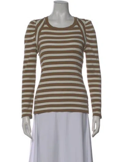 Pre-owned Veronica Beard Striped Crew Neck Top In Multi