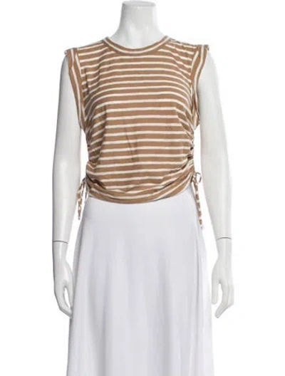 Pre-owned Veronica Beard Striped Crew Neck Top In Multi