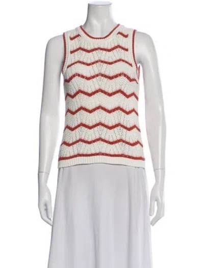 Pre-owned Veronica Beard Striped Crew Neck Top In Multi