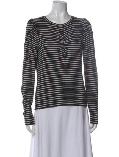 Pre-owned Veronica Beard Striped Crew Neck Top In Multi