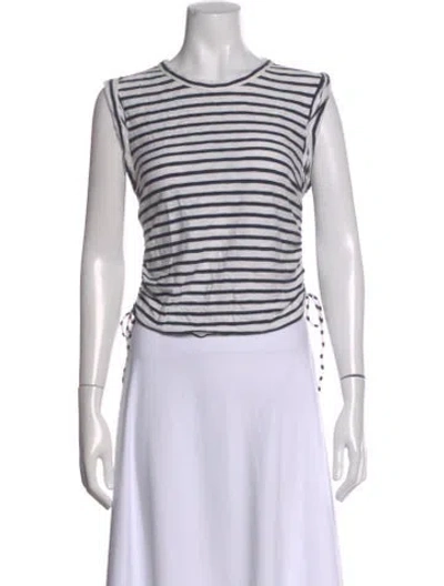 Pre-owned Veronica Beard Striped Crew Neck Top In Multi