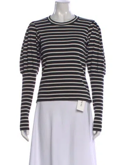 Pre-owned Veronica Beard Striped Crew Neck Top In Multi