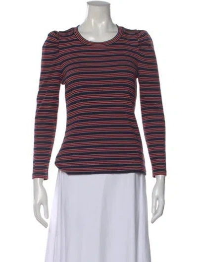 Pre-owned Veronica Beard Striped Crew Neck Top In Multi