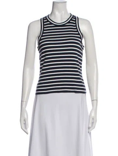 Pre-owned Veronica Beard Striped Crew Neck Top In Multi