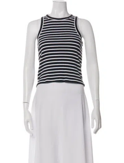 Pre-owned Veronica Beard Striped Crew Neck Top In Multi