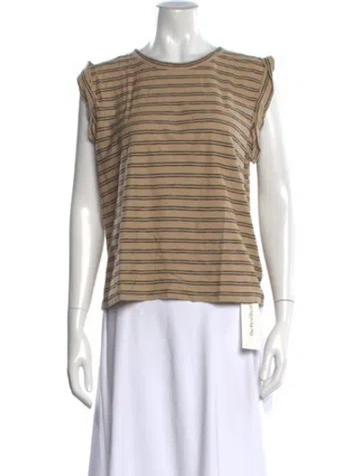 Pre-owned Veronica Beard Striped Crew Neck Top In Neutral