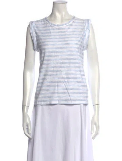 Pre-owned Veronica Beard Striped Crew Neck Top In Neutrals
