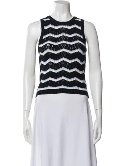 Pre-owned Veronica Beard Striped Crew Neck Top W/ Tags In Multi