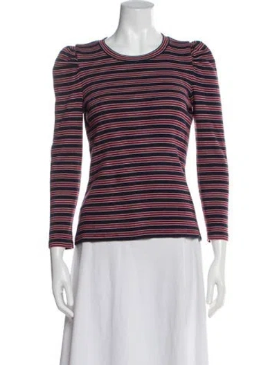 Pre-owned Veronica Beard Striped Crew Neck Top W/ Tags In Multi