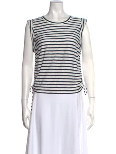 Pre-owned Veronica Beard Striped Crew Neck Top W/ Tags In Multi