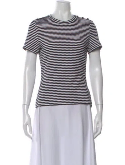 Pre-owned Veronica Beard Striped Crew Neck T-shirt In Multi