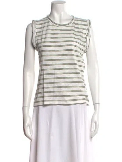Pre-owned Veronica Beard Striped Crew Neck T-shirt In Multi