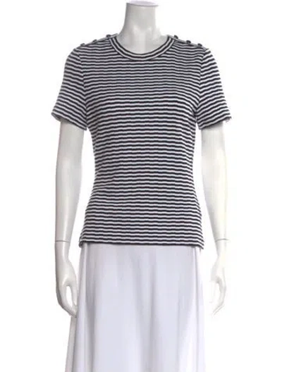 Pre-owned Veronica Beard Striped Crew Neck T-shirt In Multi