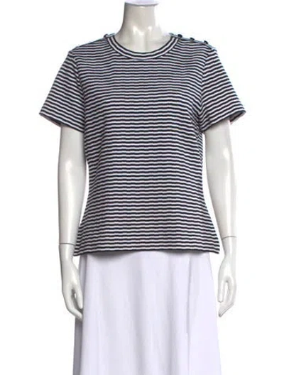 Pre-owned Veronica Beard Striped Crew Neck T-shirt In Multi