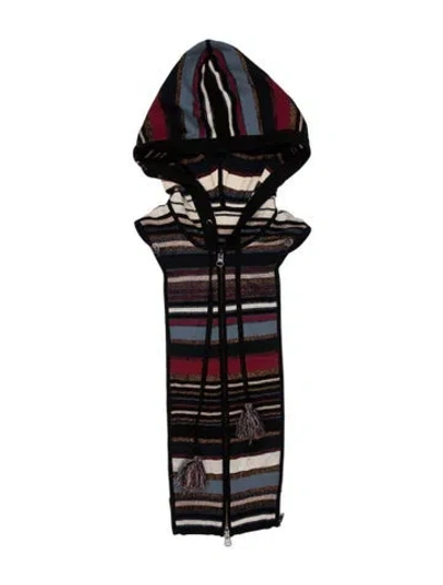 Pre-owned Veronica Beard Striped Dickey In Black