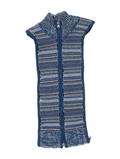 Pre-owned Veronica Beard Striped Dickey In Blue