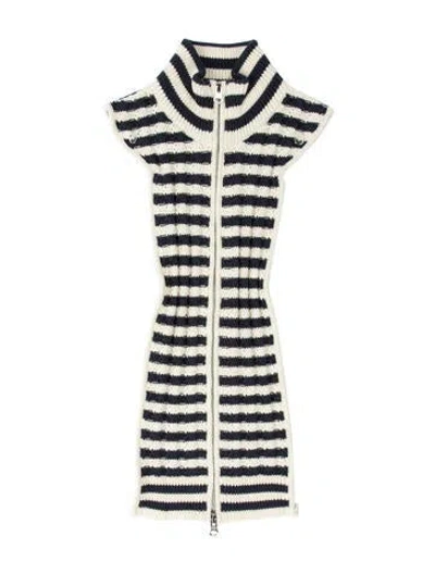 Pre-owned Veronica Beard Striped Dickey In Blue