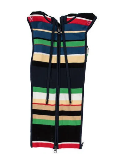 Pre-owned Veronica Beard Striped Dickey In Blue