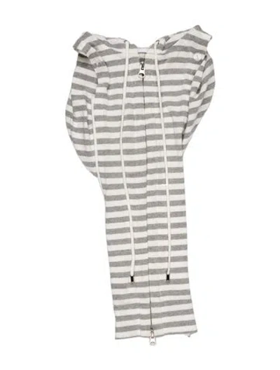 Pre-owned Veronica Beard Striped Dickey In Gray