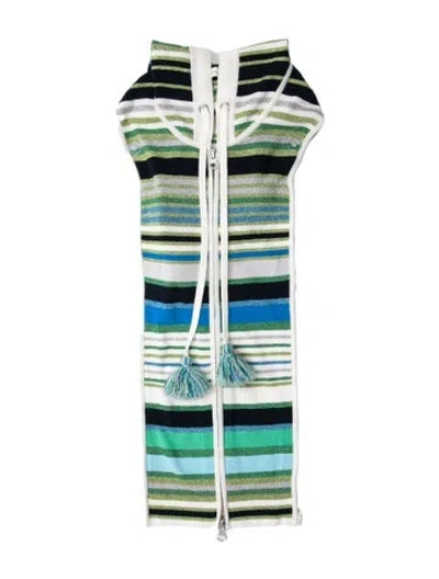 Pre-owned Veronica Beard Striped Dickey In Gray