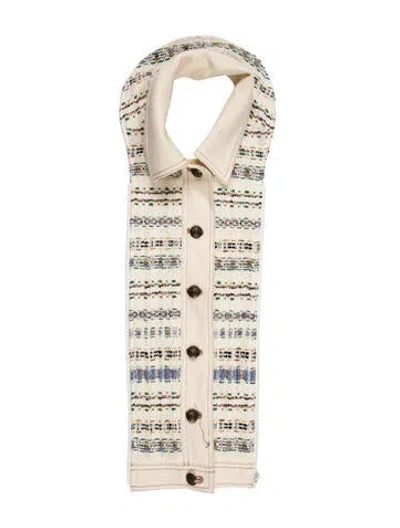 Pre-owned Veronica Beard Striped Dickey In Neutral