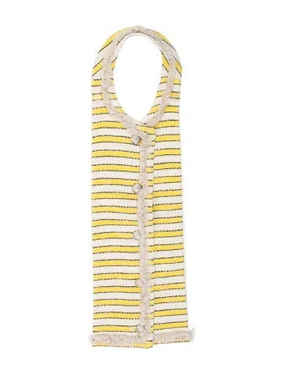 Pre-owned Veronica Beard Striped Dickey In Neutral